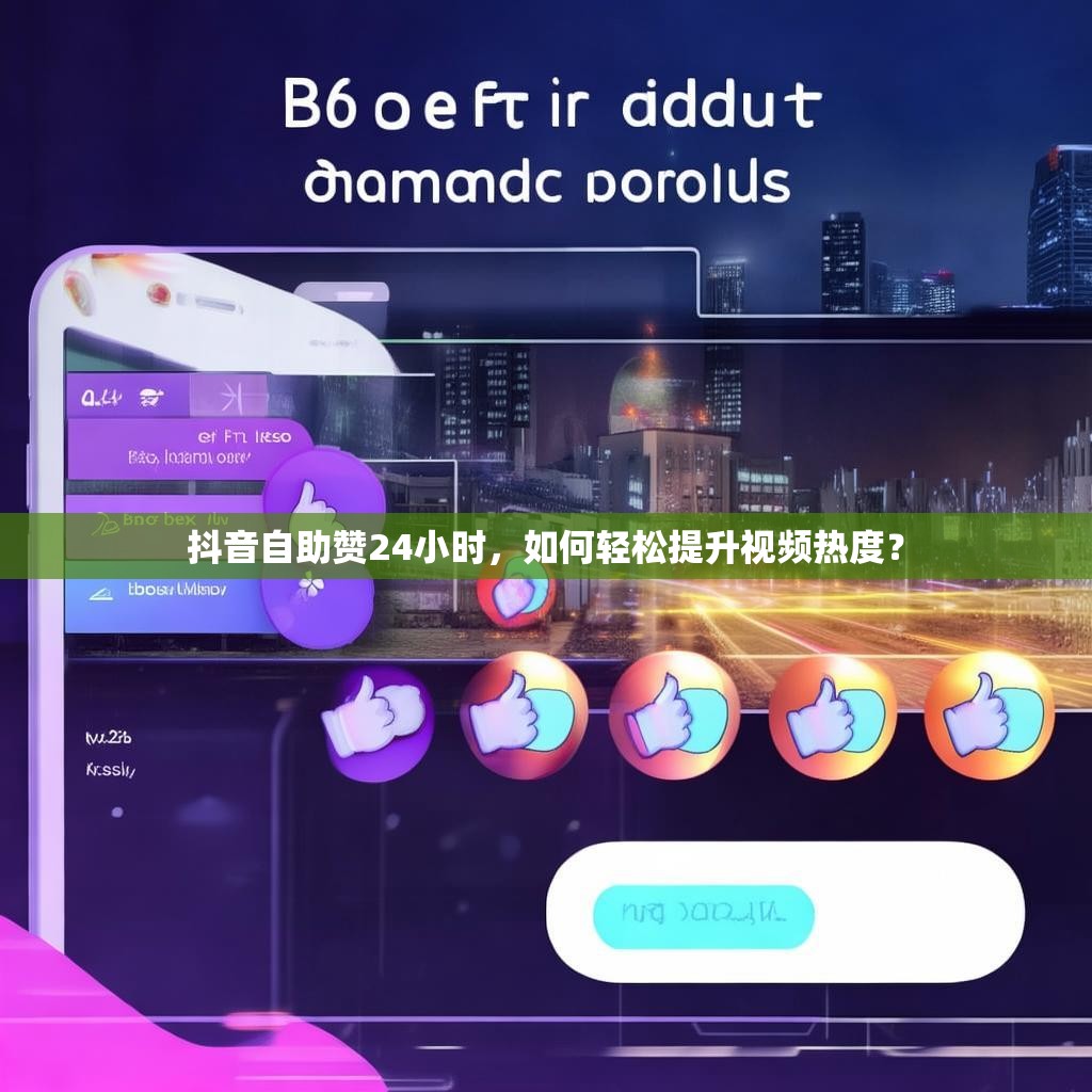 抖音自助赞24小时，如何轻松提升视频热度？