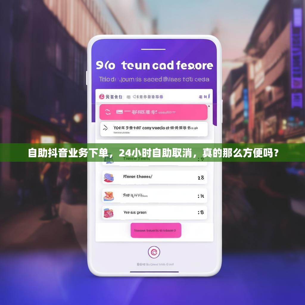 自助抖音业务下单，<strong><mark>24小时</mark></strong>自助取消，真的那么方便吗？