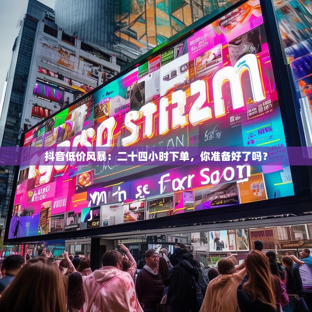 抖音低价风暴：<strong><mark>二十四小时下单</mark></strong>，你准备好了吗？