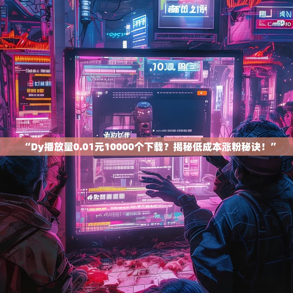 “<strong><mark>Dy播放量0.01元10000个下载</mark></strong>？揭秘低成本涨粉秘诀！”