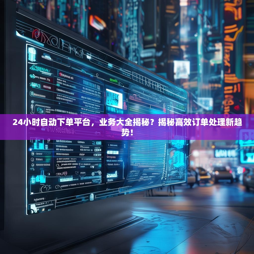 24小时自动下单平台，业务大全揭秘？揭秘高效订单处理新趋势！