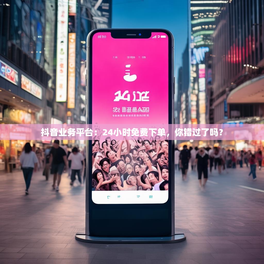 抖音业务平台：24小时免费下单，你错过了吗？
