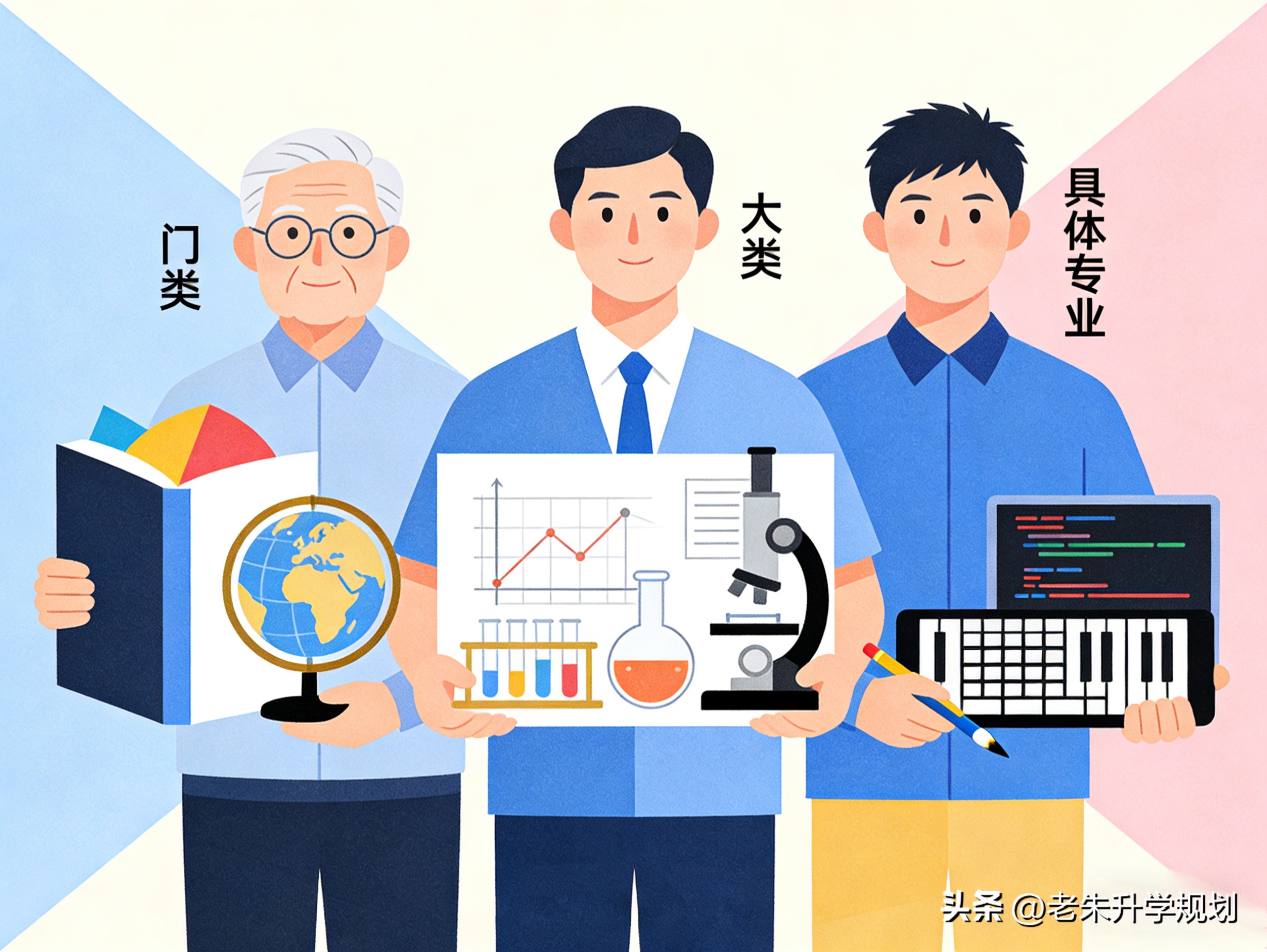 大学专业选择攻略:专业三代人,门类大类具体专业咋区分?
